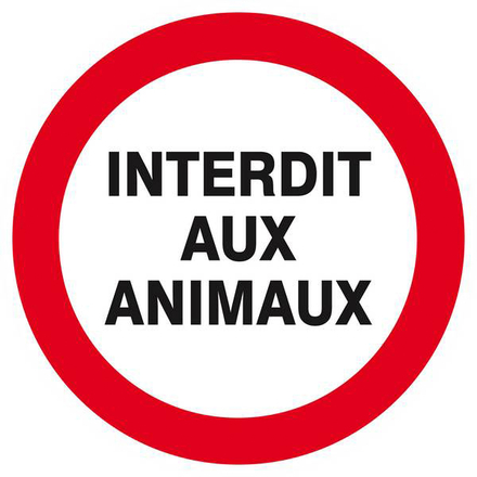 INTERDIT AUX ANIMAUX D.300mm TALIAPLAST - 622258