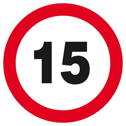 INTERDIT DE ROULER A PLUS DE 15 KM/H D.300mm TALIAPLAST - 622261