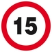 INTERDIT DE ROULER A PLUS DE 15 KM/H D.300mm TALIAPLAST - 622261
