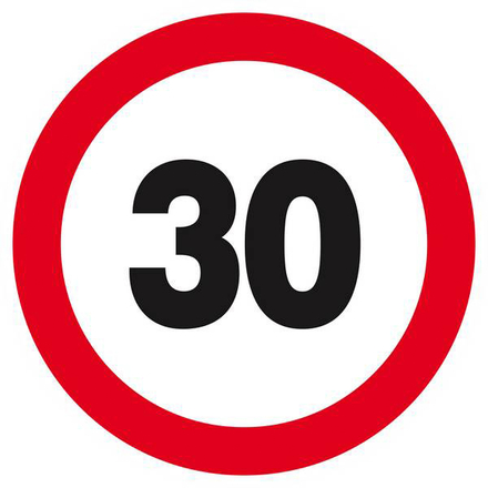 INTERDIT DE ROULER A PLUS DE 30 KM/H D.300mm TALIAPLAST - 622262
