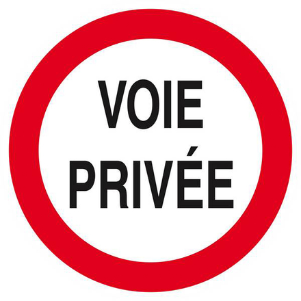 VOIE PRIVEE CIRCULATION INTERDITE D.300mm TALIAPLAST - 622265