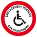 Panneau rigide EMPLACEMENT RESERVE AUX HANDICAPES D.300mm TALIAPLAST - 622266