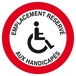 Panneau rigide EMPLACEMENT RESERVE AUX HANDICAPES D.300mm TALIAPLAST - 622266