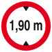 INTERDIT AUX VEHICULES DE PLUS DE 1.90M DE HAUT D.300mm TALIAPLAST - 622273