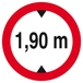 INTERDIT AUX VEHICULES DE PLUS DE 1.90M DE HAUT D.300mm TALIAPLAST - 622273
