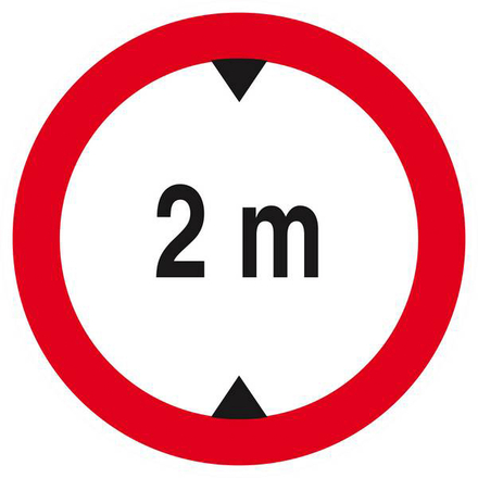 INTERDIT AUX VEHICULES DE PLUS DE 2.00M DE HAUT D.300mm TALIAPLAST - 622274