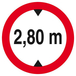 Panneau rigide INTERDIT AUX VEHICULES DE PLUS DE 2.80M DE HAUT D.300mm TALIAPLAST - 622277