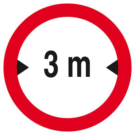 INTERDIT AUX VEHICULES DE PLUS DE 3.00M DE LARGE D300mm TALIAPLAST - 622280