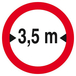 Panneau rigide INTERDIT AUX VEHICULES DE PLUS DE 3.50M DE LARGE D300mm TALIAPLAST - 622281