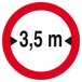 Panneau rigide INTERDIT AUX VEHICULES DE PLUS DE 3.50M DE LARGE D300mm TALIAPLAST - 622281
