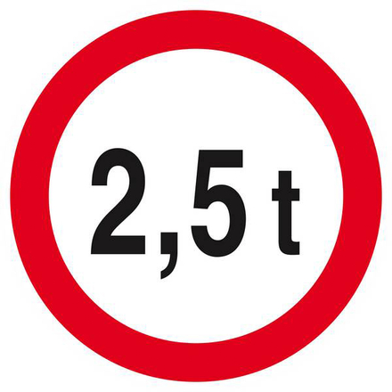 INTERDIT AUX PLUS DE +2.5 TONNES D.300mm TALIAPLAST - 622282