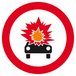 Panneau rigide INTERDIT TRANSPORT PROD. EXPLOSIFS/INFLAmmABLES D.300mm TALIAPLAST - 622287