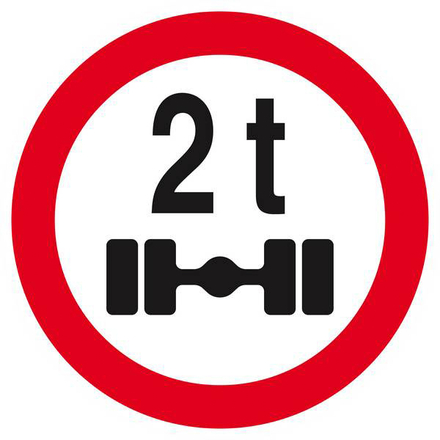 Panneau rigide INTERDIT VEHICULES PESANT S/UN ESSIEU + DE 2 T. D.300mm TALIAPLAST - 622288