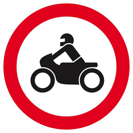 INTERDIT AUX MOTOS D.300mm TALIAPLAST - 622293
