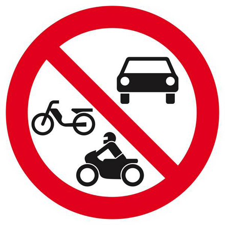 INTERDIT AUX VEHICULES MOTORISES D.300mm TALIAPLAST - 622296