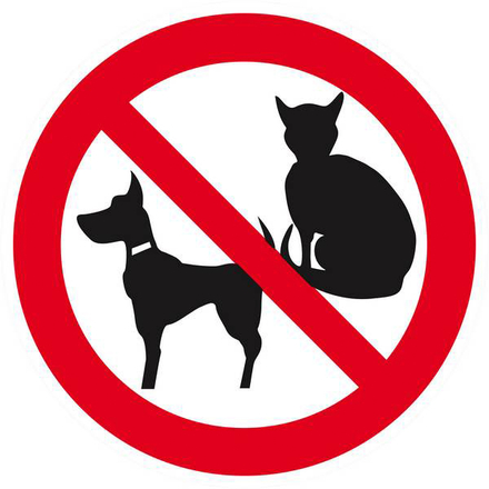 INTERDIT AUX ANIMAUX (PICTOS) D.300mm TALIAPLAST - 622299