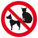 INTERDIT AUX ANIMAUX (PICTOS) D.300mm TALIAPLAST - 622299