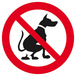 Panneau rigide DEJECTIONS D' ANIMAUX INTERDITES D.300mm TALIAPLAST - 622301