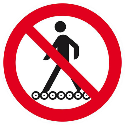 INTERDIT DE MONTER SUR LE TAPIS ROULANT D.300mm TALIAPLAST - 622334