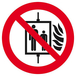 INTERD° D'UTILISER L'ASCENSEUR EN CAS D'INCENDIE D300mm TALIAPLAST - 622350