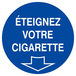 Panneau rigide ETEIGNEZ VOTRE CIGARETTE D.300mm TALIAPLAST - 622518