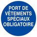 PORT DE VETEMENTS SPECIAUX OBLIGATOIRE D.300mm TALIAPLAST - 622529
