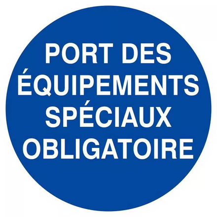 Panneau rigide PORT DES EQUIPEMENTS SPECIAUX OBLIGATOIRE D.300mm TALIAPLAST - 622530