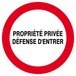 PROPRIETE PRIVEE DEFENSE D'ENTRER D.420mm TALIAPLAST - 623220