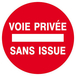 Panneau rigide VOIE PRIVEE SANS ISSUE D.420mm TALIAPLAST - 623222