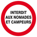 INTERDIT AUX NOMADES ET CAMPEURS D.420mm TALIAPLAST - 623226
