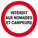 INTERDIT AUX NOMADES ET CAMPEURS D.420mm TALIAPLAST - 623226