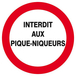 INTERDIT AUX PIQUE-NIQUEURS D.420mm TALIAPLAST - 623227