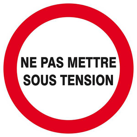 Panneau rigide NE PAS METTRE SOUS TENSION D.420mm TALIAPLAST - 623229