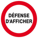 Panneau rigide DEFENSE D'AFFICHER D.420mm TALIAPLAST - 623239