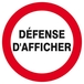 Panneau rigide DEFENSE D'AFFICHER D.420mm TALIAPLAST - 623239