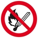 Panneau rigide FLAMMES NUES INTERDITES D.420mm TALIAPLAST - 623246