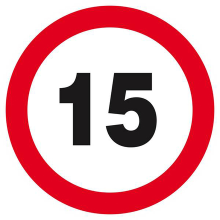 INTERDIT DE ROULER A PLUS DE 15 KM/H D.420mm TALIAPLAST - 623261