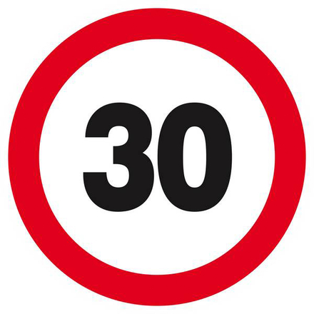 INTERDIT DE ROULER A PLUS DE 30 KM/H D.420mm TALIAPLAST - 623262