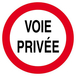 Panneau rigide VOIE PRIVEE CIRCULATION INTERDITE D.420mm TALIAPLAST - 623265