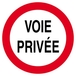Panneau rigide VOIE PRIVEE CIRCULATION INTERDITE D.420mm TALIAPLAST - 623265