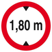 Panneau rigide INTERDIT AUX VEHICULES DE PLUS DE 1.80M DE HAUT D.420mm TALIAPLAST - 623272