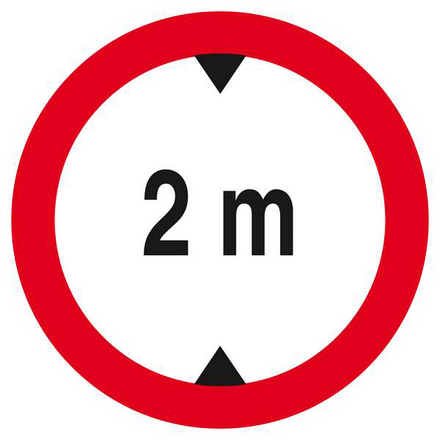 INTERDIT AUX VEHICULES DE PLUS DE 2.00M DE HAUT D.420mm TALIAPLAST - 623274