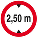 Panneau rigide INTERDIT AUX VEHICULES DE PLUS DE 2.50M DE HAUT D.420mm TALIAPLAST - 623276
