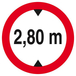 Panneau rigide INTERDIT AUX VEHICULES DE PLUS DE 2.80M DE HAUT D.420mm TALIAPLAST - 623277