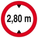 Panneau rigide INTERDIT AUX VEHICULES DE PLUS DE 2.80M DE HAUT D.420mm TALIAPLAST - 623277