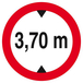 Panneau rigide INTERDIT AUX VEHICULES DE PLUS DE 3.70M DE HAUT D.420mm TALIAPLAST - 623278