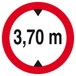 Panneau rigide INTERDIT AUX VEHICULES DE PLUS DE 3.70M DE HAUT D.420mm TALIAPLAST - 623278