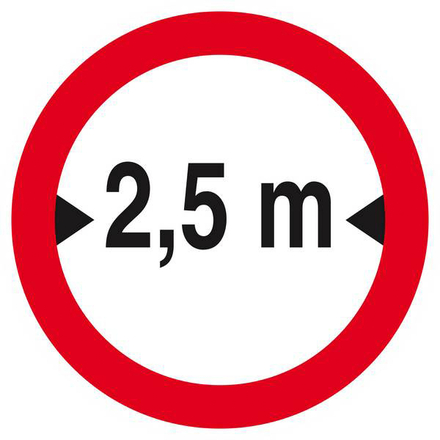 INTERDIT AUX VEHICULES DE PLUS DE 2.50M DE LARGE D420mm TALIAPLAST - 623279