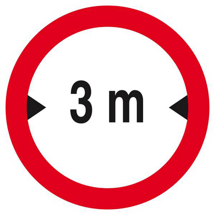 INTERDIT AUX VEHICULES DE PLUS DE 3.00M DE LARGE D420mm TALIAPLAST - 623280