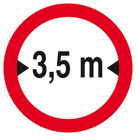 INTERDIT AUX VEHICULES DE PLUS DE 3.50M DE LARGE D420mm TALIAPLAST - 623281